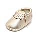 Voberry® Baby Girls Soft Soled Tassel Bowknots Crib Shoes Moccasins (6~12 Month, Gold)
