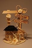 Gettin' Hitched Western Wedding Cake Topper or Table Decoration