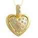 0.25 Cttw Diamond On 14 Karat Yellow Gold Heart Pendant With 18 Rope Chain