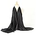 Bellonesc Silk Scarf 100% silk Long Lightweight Sunscreen Shawls for Women (black)