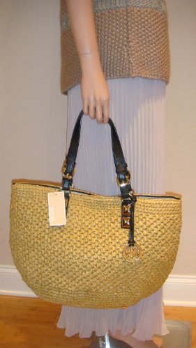 Michael Kors Santorini Large Straw Basket Tote