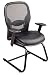 Kitchen & Housewares : Office Star Professional Matrex Back Visitors Chair with Italian Leather Seat, Black