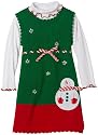 Rare Editions Girls 2-6x Snowman Sweater Dress