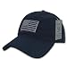 Ripstop USA US American Flag Embroidered Washed Cotton Low Profile Relaxed Cap Hat (Navy)