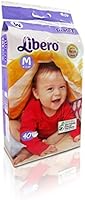 Libero Medium Size Open Diapers (40 Count)