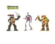 Teenage Mutant Ninja Turtles 3-Pack Basic Figure Bundle (Michelangelo/Raphael/Kraang)