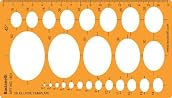 45 Degrees Ellipse Ellipses Shapes Symbols Drawing Drafting Template Stencil
