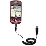 Coiled USB Cable for the T-Mobile myTouch with Power Hot Sync and Charge capabilities - uses Gomadic TipExchange Technology