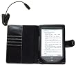Navitech Genuine Black Napa Leather Flip Open Book Style Carry Case / Cover for the New Amazon Kindle 6 Inch Ereader Device (October 2011 release)