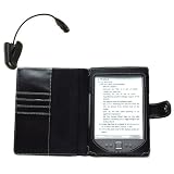 NAVITECH - Housse � rabat en cuir bycast noir & Liseuse/ lampe de lecture avec clip de fixation pour le nouveau Kindle, plus l�ger et petit, Wi-Fi, 6 pouces E Ink Amazon 4G Version E-reader tablette (lancement Octobre 2011)par Navitech