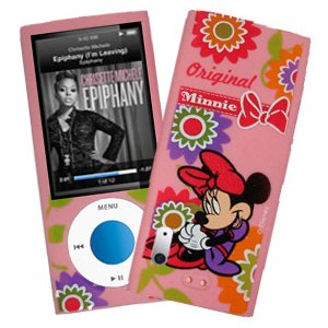 External hard drive:Disney© Officially Licensed Minnie Mouse Soft Silicone Protective Case Cover fits Apple iPod Nano 5th Generation