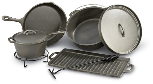 Sportsman CICS8 8-Piece Cast Iron Outdoor Cookware Set With Carrying Bag product image