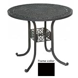Meadow Dcor Athena 48 ft Bar Table With Fire Pit - Black Finish