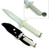 Silver Survival Knife with Survival Gear