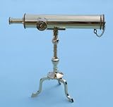 10-inch Polished Brass Victorian Desk Telescope