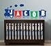 Kids Initial Monogram Train with Childs Name Vinyl Wall Decal Cute for Any Nursery or Boys Room