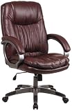 Executive Glove Soft Leather Chair In Wine Finish By Office Star