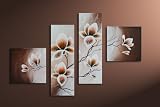Magnolie M7 - 4 Bilder ca.100x70cm KOMPLETT Handgemalt