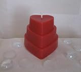 100% Beeswax Candles - 3 Tier Heart Pillar