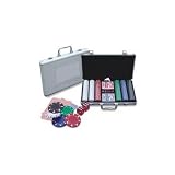 Profi Poker Set mit 300 beschrifteten Poker Chips 11 gr.+ Alu Koffer und Spielanleitung inclusive 100 Euro Reisegutschein