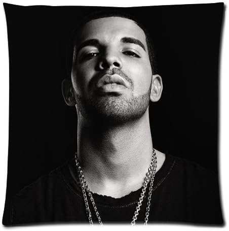 Drake Zippered Throw Pillow Cases Cover Cushion Case 18x18 (Two sides) by Color For You
