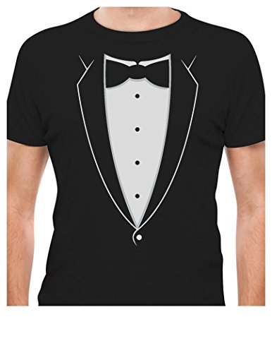 TeeStars - Printed Tuxedo With Bowtie Suit Funny T-Shirt