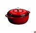 Lodge Color EC6D43 Enameled Cast Iron Dutch Oven, Island Spice Red, 6-Quart