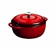 Lodge Color EC6D43 Enameled Cast Iron Dutch Oven, Island Spice Red, 6-Quart