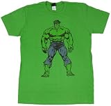 MARVEL THE INCREDIBLE HULK STEP UP 2-Sided Fine Woven Fitted Shamrock Licensed Tee