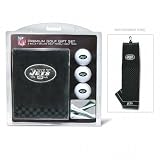 NFL New York Jets Embroidered Golf Towel (3 Golf Balls/12 Tee Gift Set)