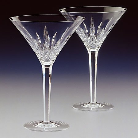 Waterford Lismore Tall Martini Pair