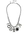 GUESS Factory Silver-Tone Enamel Charm Necklace