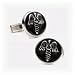 Enamel Medical Caduceus Cufflinks
