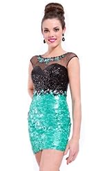 Cap Sleeves Short Sleeves Chiffon/Taffeta/Tulle Beaded Crystal Applique Crystals Lace Mother-of-the-Bride Dress/Mini Dress 