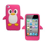 Touch 4 Pink Cute Penguin Protective Soft Silicone Back Case Cover Shield For Apple iPod Touch 4 4th Gen Generation From My Fone UK Guide