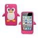 Touch 4 Pink Cute Penguin Protective Soft Silicone Back Case Cover Shield For Apple iPod Touch 4 4th Gen Generation From My Fone UK