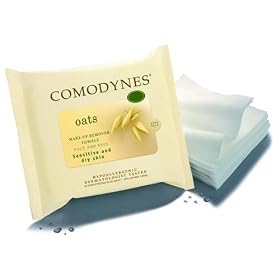 COMODYNES Make-Up Remover Towel for Face & Eyes - OATS (sensitive or dry skin) - 18 PACK!!