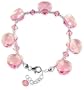 Made with Swarovski Elements� Teardrop Pink Crystal & Bicone Length Adjustable Bracelet in .925 Sterling Silver with Lobster Clasp 7" 7.5" 8" 8.5"