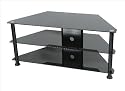 Glass Stand For LCD & Plasma TV up to 42" - Black