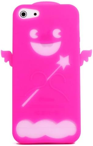 mobee | iPhone 5 Case | Angel Silicone Case , Pink ( Japanese Import )