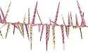 9' Silver & Pink Mini Icicle Christmas Garland