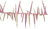 9' Silver & Pink Mini Icicle Christmas Garland