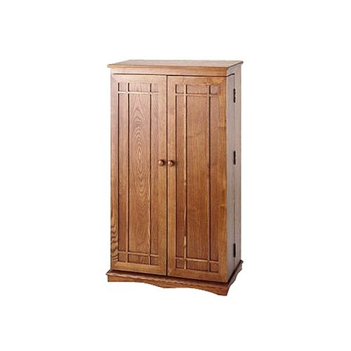 Oak Media Storage Cabinet - Dark Oak