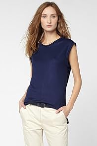 Cap Sleeve Fluid Interlock Roll Trim T-Shirt