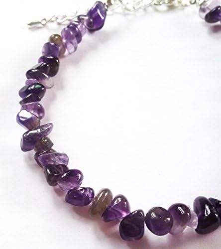 BysitShow Natural Amethyst Small Pet Cat Dog Necklace Jewelry Grooming Accessories Purple Size M Pack of 1