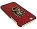 Bastex iPhone 6 Case, Ultra Slim Fit Protective Vintage Rock Lion Head Door Knocker, with Red Gator Skin Textured PU Leather Fashion Hard Back Cover for Apple iPhone 6s 4.7