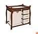 Badger Basket Company Sleigh Style Changing Table with Hamper/3 Baskets in Cherry