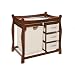 Badger Basket Company Sleigh Style Changing Table with Hamper/3 Baskets in Cherry
