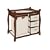 Badger Basket Company Sleigh Style Changing Table with Hamper/3 Baskets in Cherry