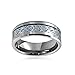 Bling Jewelry Celtic Dragon Blue Inlay Tungsten Wedding Ring 8mm